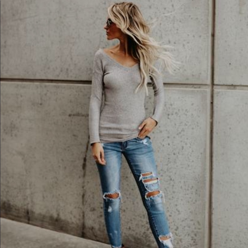 Vici Ribbed Sweater, Black